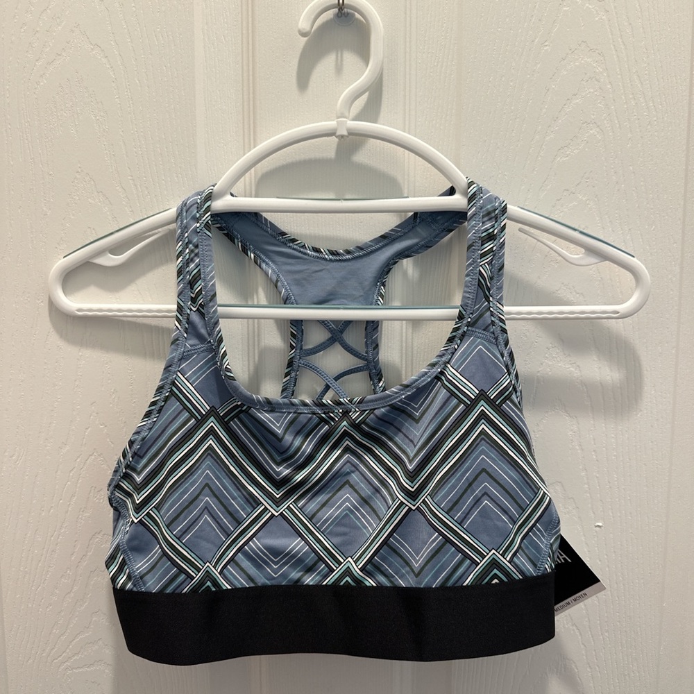 Victoria’s Secret Sport Patterned Blue Geometric Sports Bra